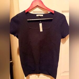 Madewell Black Squareneck Top